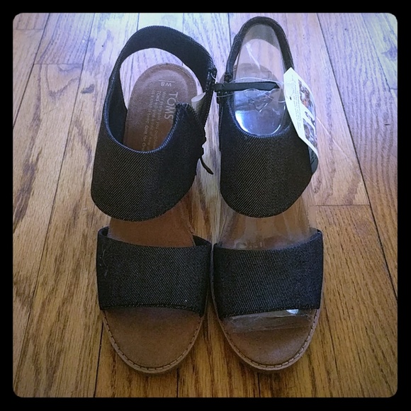 toms majorca sandal black denim